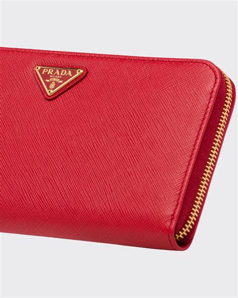 Fiery Red Large Saffiano leather wallet 